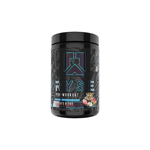 Ryse PRE Workout | Ryse Up Supplements | Fuel Your Greatness™ | Energy, Endurance, Focus, Next Level Pump, Citruline, Taurine, Arginine, CarnoSyn® Beta Alanine, 20 Servings (Tiger's Blood)