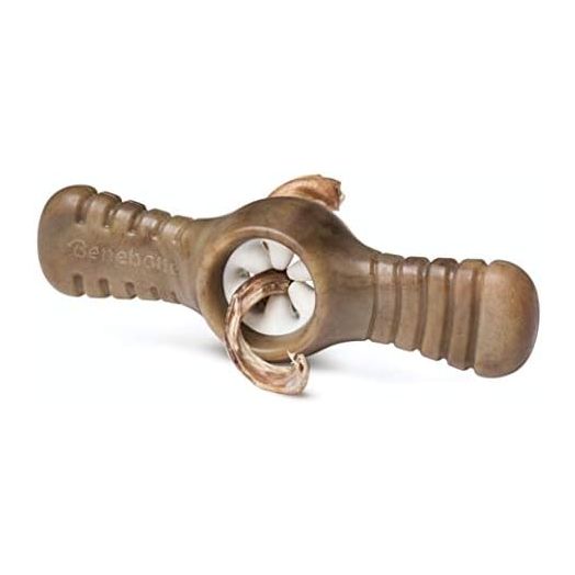 Benebone Pawplexer Interactive Treat Dispensing Tough Dog Puzzle Chew Toy, Made in USA, Medium, Real Bacon Flavor