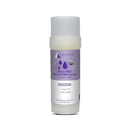Dog Paw Balm Organic by kin+kind - Nose & Paw Stick for Cats and Dogs (2.3 oz) - Natural Cat and Dog Nose Balm and Paw Butter Stick - Shea Butter, Jojoba Oil, Beeswax and Aloe Vera - Made in USA