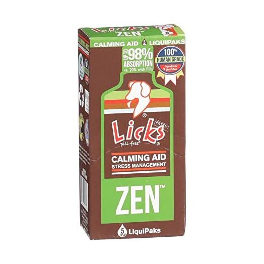 Licks Dog Zen Calming Aid Supplements - 5-use (Roasted Chicken Flavor)