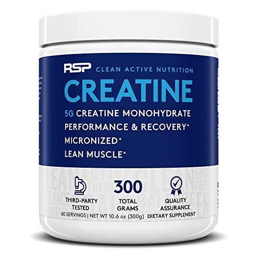 RSP Creatine Monohydrate – Pure Micronized Creatine Powder Supplement for Increased Strength, Muscle Recovery, and Performance for Men & Women, Unflavored, 10.6 Ounce