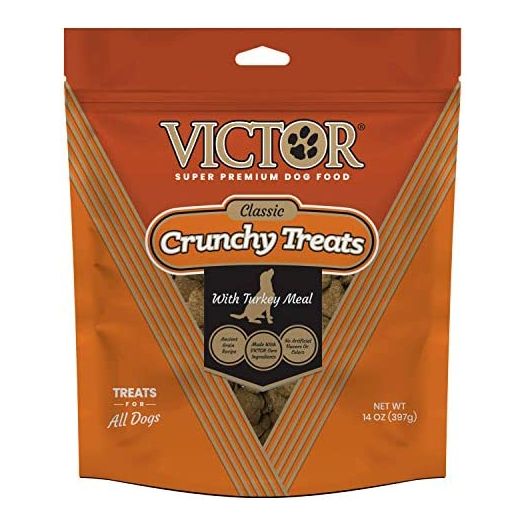 VICTOR Super Premium Dog Food – Classic Crunchy Dog Treats with Turkey Meal – Gluten-Free Treats for Small, Medium and Large Breed Dogs, 14oz