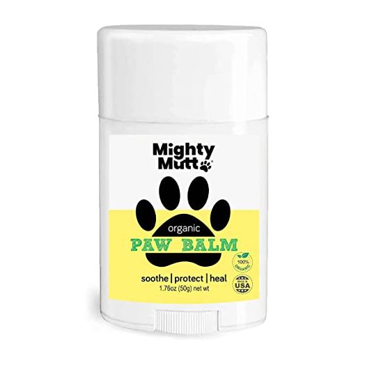 Mighty Mutt Dog Paw Balm | Organic, Natural and Healing | Lick Safe | Soothing Paw Pad Moisturizer | Dog Nose Balm and Paw Soother | 1.76 oz