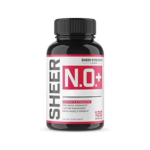 Sheer Strength Nitric Oxide Supplement - Muscle Building Nitric Oxide Booster with L Arginine and L Citrulline - Supports Vascularity & Energy - Promotes Muscle Growth & Pumps - Sheer Strength - 120ct