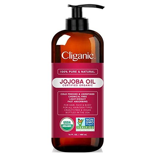 Cliganic Organic Jojoba Oil, 100% Pure Cold Pressed, Unrefined 16 oz