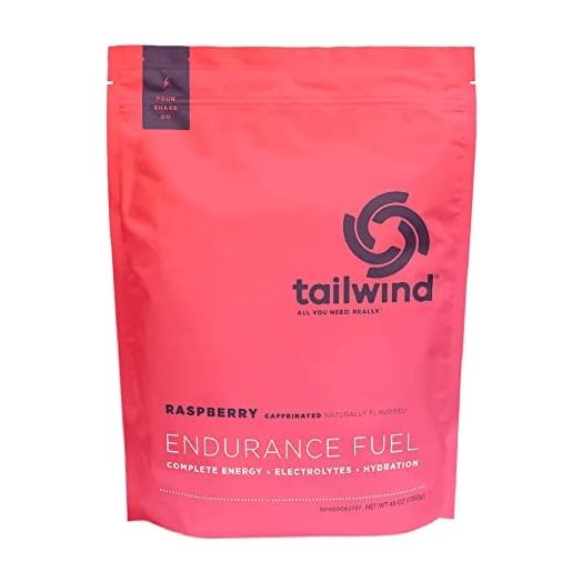 Tailwind Nutrition Endurance Fuel, Caffeine Drink Mix with Electrolytes, Non-GMO, Free of Soy, Dairy, and Gluten, Vegan Friendly, Raspberry Buzz, 50 Servings