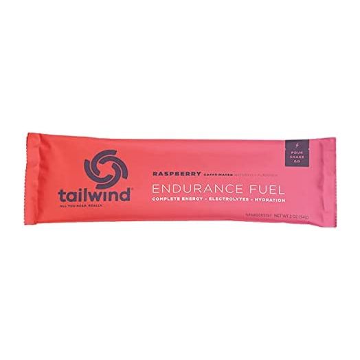 Tailwind Nutrition Grab-and-Go Caffeinated Endurance Fuel, Hydration Drink for Athletes, Single Serving, Raspberry Buzz, Pack of 12