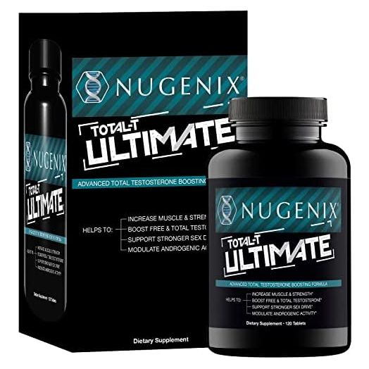 Nugenix Total-T Ultimate - Advanced Free and Total Testosterone Booster for Men - 120 Capsules
