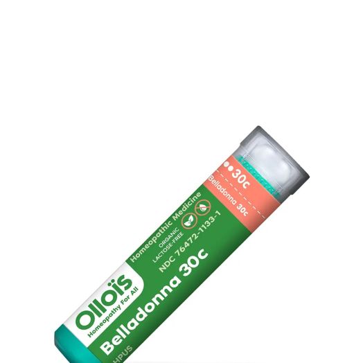 OLLOIS Belladonna 30c Organic, Lactose-Free Homeopathic Medicine, 80 Pellets (Pack of 1)
