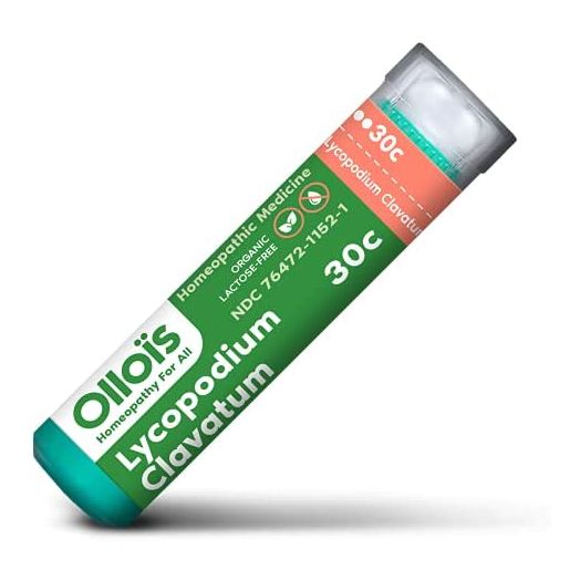 OLLOIS Lycopodium Clavatum 30c, Organic, Lactose-Free Homeopathic Medicine, 80 Pellets (Pack of 1)