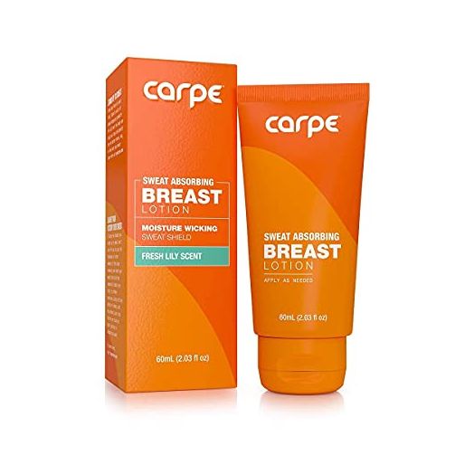 Carpe No-Sweat Breast - Helps Keep Your Breasts and Skin Folds Dry - Sweat Absorbing Lotion - Helps Control Under Breast Sweat - Great For Chafing and Stain Prevention