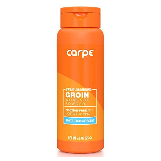Carpe No-Sweat Groin Powder (For Women)  - Designed for Maximum Sweat Absorption - Mess and Friction Free, Stop Chafing