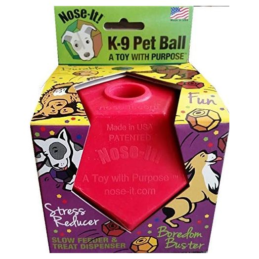 Nose-It K-9 Pet Ball Flex Red A Toy with Purpose