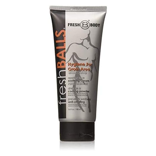 Fresh Body FB - Fresh Balls Lotion, 3.4 fl oz | Men's Anti-Chafing Soothing Cream to Powder - Ball Deodorant and Hygiene for Groin Area