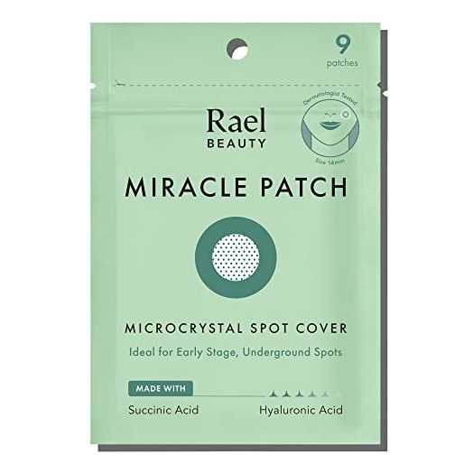 Rael Miracle Microcrystal Spot Cover - Hydrocolloid, Acne Pimple Spot Patches with Tea Tree Oil, Early Stage (9 Count)