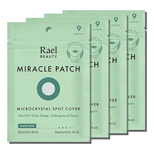 Rael Miracle Microcrystal Spot Cover - Hydrocolloid, Acne Pimple Spot Patches with Tea Tree Oil, Early Stage (36 Count)