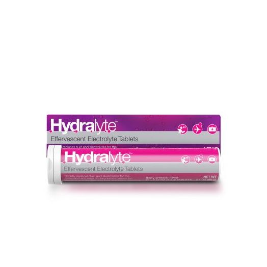 Hydralyte Effervescent Electrolyte Tablets Berry, 20 Ct.