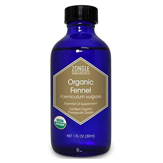 Zongle USDA Certified Organic Fennel Essential Oil, Safe To Ingest, Foeniculum Vulgare, 1 OZ