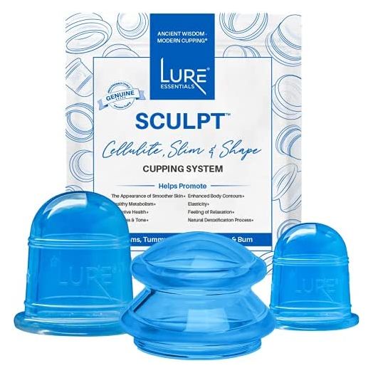 Lure Essentials Sculpt Cupping Set for Cellulite, Lymphatic Drainage Anti Cellulite Cup and Cellulite Massager