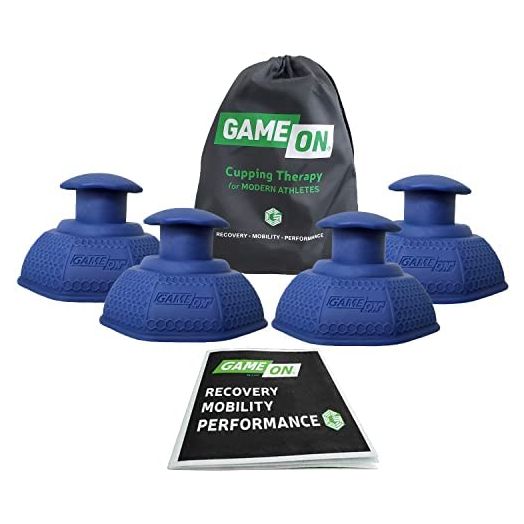 Game On GRPS Cupping Set Silicone for Massage Cupping Fascia Release Trigger Point & Deep Tissue Massager for Back, Shoulders, Knee Pain, Muscle Soreness Professional Quality Cupping Therapy Set Cups