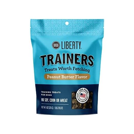 BIXBI Liberty Trainers, Peanut Butter - Small Training Treats for Dogs - Low Calorie, All Natural Grain Free Dog Treats