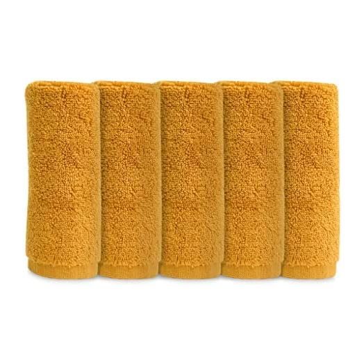 Natemia Organic Baby Washcloths – 12”x 12” Soft Cotton Baby Towels – Pack of 5 Multipurpose Baby Reusable Wipes for Infants, Toddlers and Parents