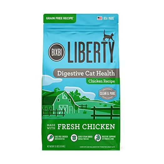BIXBI Liberty Dry Food Digestive Cat Health Chicken Recipe, 3lb