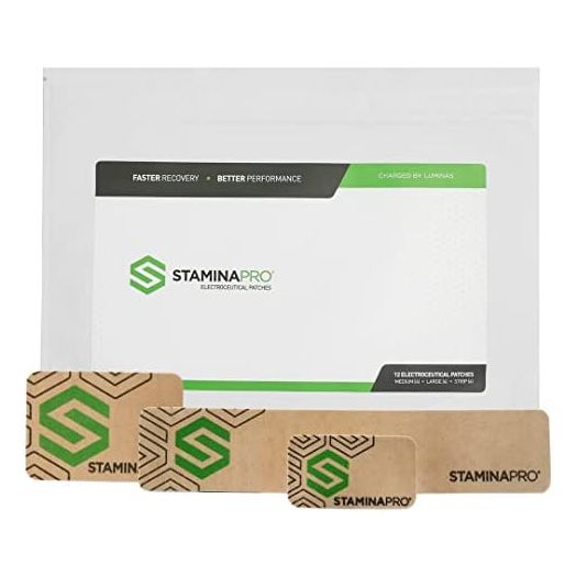 12 Patches - STAMINAPRO Active Recovery Patches for Muscle Soreness, Strain, Muscle Fatigue, and Muscle Tightness