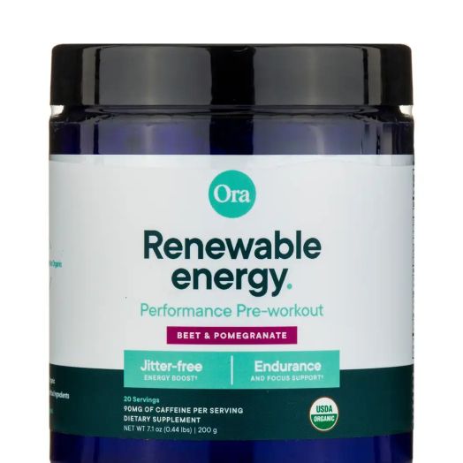 Pre Workout Powder for Men and Women by Ora Organic - Berry Beet Flavor- Vegan Certified Organic, Soy-Free, Dairy-Free, Gluten-Free- Provides Jitter-Free Energy Boost for Women & Men, 20 Servings