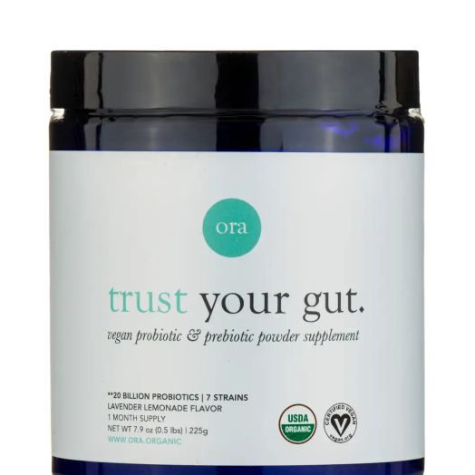 Ora Organic Trust Your Gut: Organic Probiotic & Prebiotic Powder, Lavender Lemonade Flavor - 7.9 oz (225 Grams)