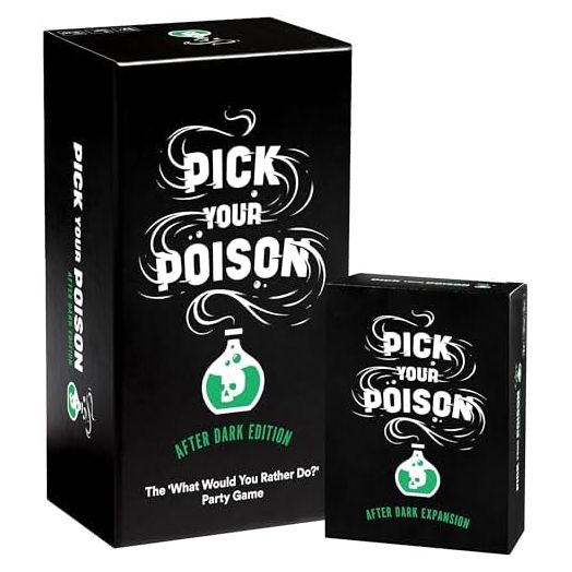 Pick Your Poison After Dark + Expansion Set Party Game - The “What Would You Rather Do” Adult Card Game for College Students, Fun Parties & Board Games Night with Your Group