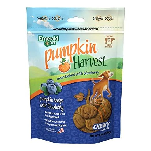 Emerald Pet Pumpkin Harvest Chewy Meat Free Natural Dog Treats, Made in USA
