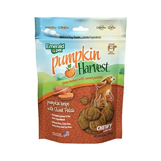 Emerald Pet Pumpkin Harvest Chewy Meat Free Natural Dog Treats, Made in USA