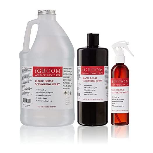 iGroom Magic Boost Dog Scissoring Spray, Luxury Pet Beauty Care, Adds Volume, Restores Natural Body, Made in USA, 8 oz