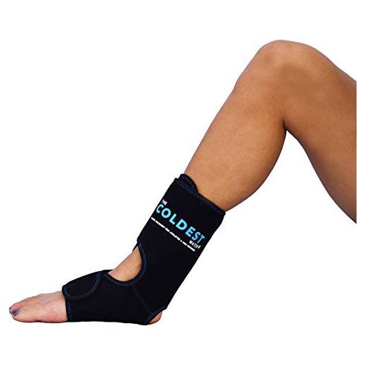 The Coldest Foot Ankle Achilles Pain Relief Ice Wrap with 2 Cold Gel Packs