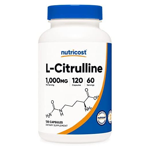 Nutricost L-Citrulline 500mg, 120 Capsules - Gluten Free, Non-GMO, 1000mg Per Serving (60 Serv)