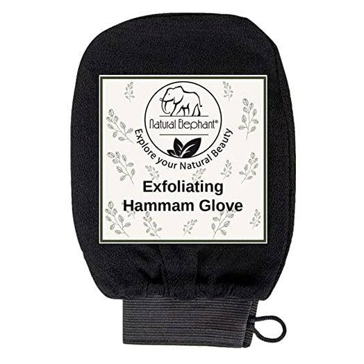 Natural Elephant Exfoliating Hammam Glove - Pure Black