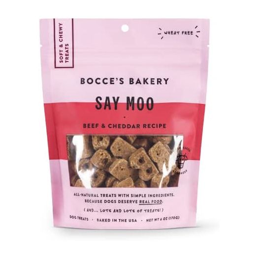Bocce's Bakery All-Natural, Everyday Dog Treats, Wheat-Free, Limited-Ingredient, Soft & Chewy Cookies Made in The USA, 6 oz (Say Moo, Sunday Roast, Mud Pie Oh My, Bac 'N Nutty, Quack Quack Quack)