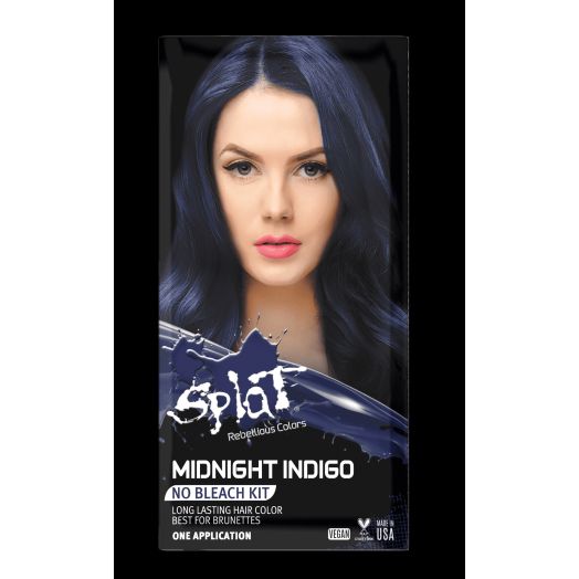 Splat Midnight Indigo Hair Dye, Semi-Permanent Blue Color