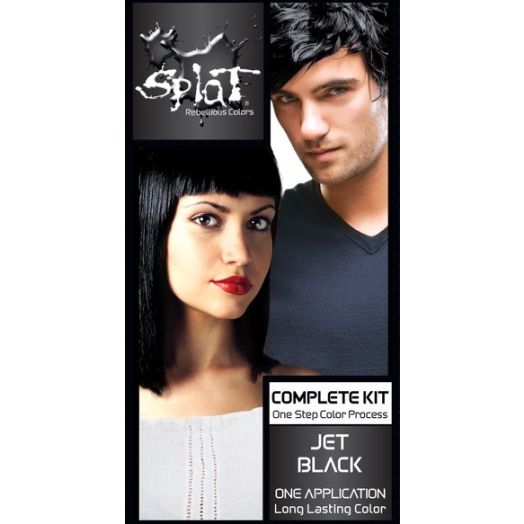 Splat Jet Hair Color Kit, Semi-Permanent Black Dye
