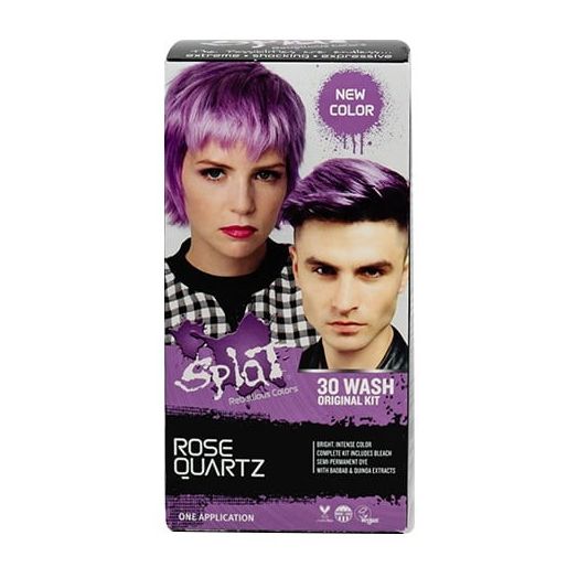 Splat Original Complete Kit, Semi-Permanent Hair Dye with Bleach, Rose Quartz