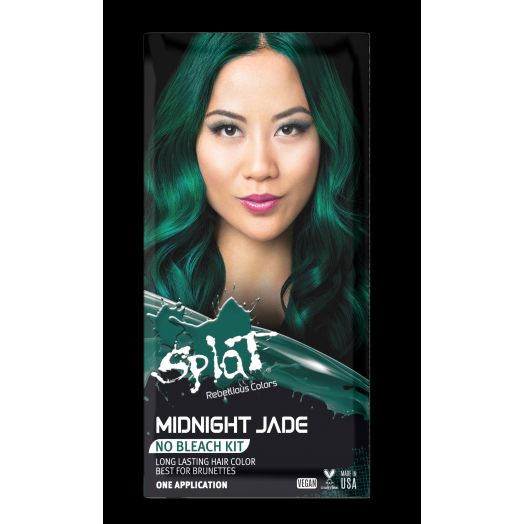 Splat Midnight Jade Hair Color, Semi-Permanent Bleach Free Green Dye