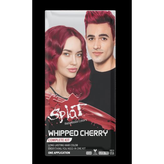 Splat Original Complete Kit, Semi-Permanent Hair Dye with Bleach, Whipped Cherry
