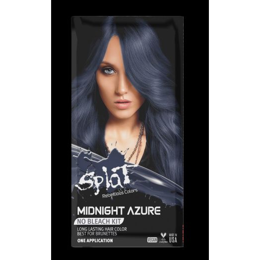 Splat Midnight Complete Kit, Semi-Permanent Hair Dye without Bleach, Azure