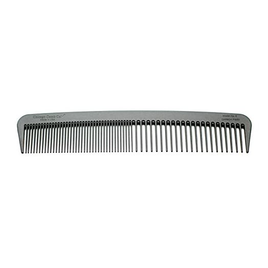 Chicago Comb Model 6 Carbon Fiber, 17.8 cm long, graphite black, anti-static