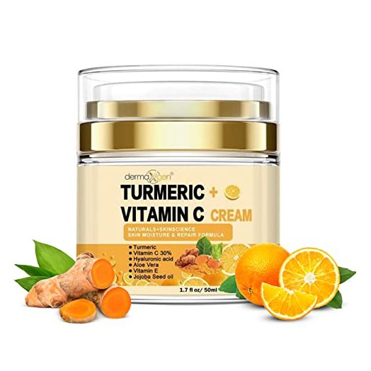 Turmeric + 30% Vitamin C Glow Boosting Moisturizing & Skin Repairing Cream, Hydrating with Organic Ingredients Anti-Aging Facial Cream Normal, Dry, Sensitive & Oily Skin - 1.7 FL OZ.