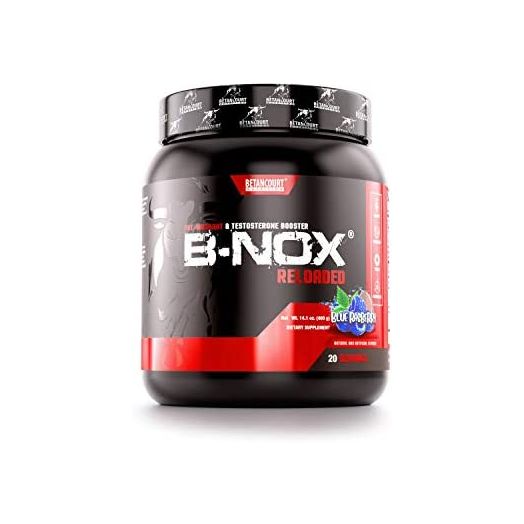 Betancourt Nutrition B-NOX Androrush Reloaded Pre-Workout and Testosterone Enhancer | Extra-Energy | Extra-Strength | Concentrated | Blue Rasberry | 14.1 Ounce | 20 Servings