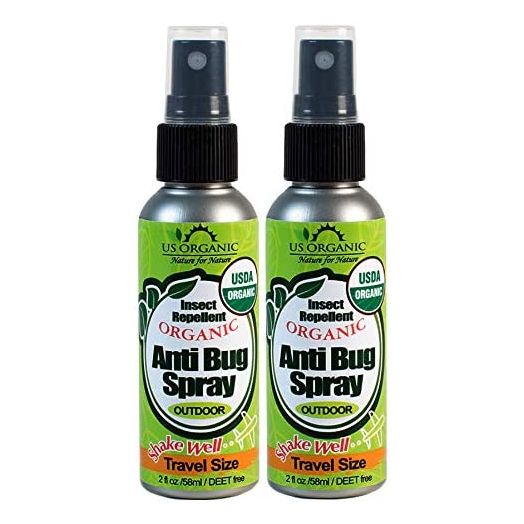US Organic Mosquito Repellent Anti Bug Outdoor Pump Sprays, Deet-Free (2 oz)