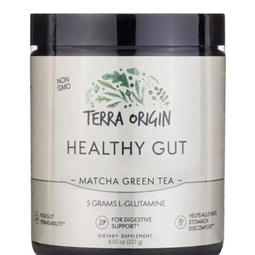 Terra Origin Healthy Gut Powder, Matcha Green Tea Flavor - 8.02 oz (227 Grams)
