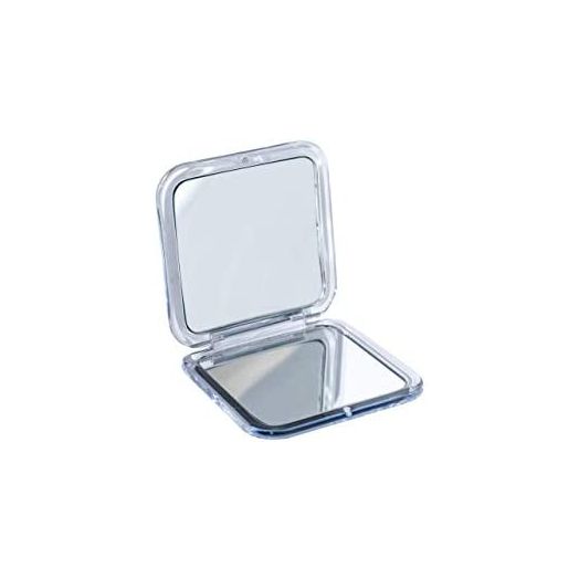 Small Compact 15X Magnifying Mirror for Travel - Handheld, Lightweight & Foldable - Mini Pocket Size For Purse - Square 3.3” x 3.3”